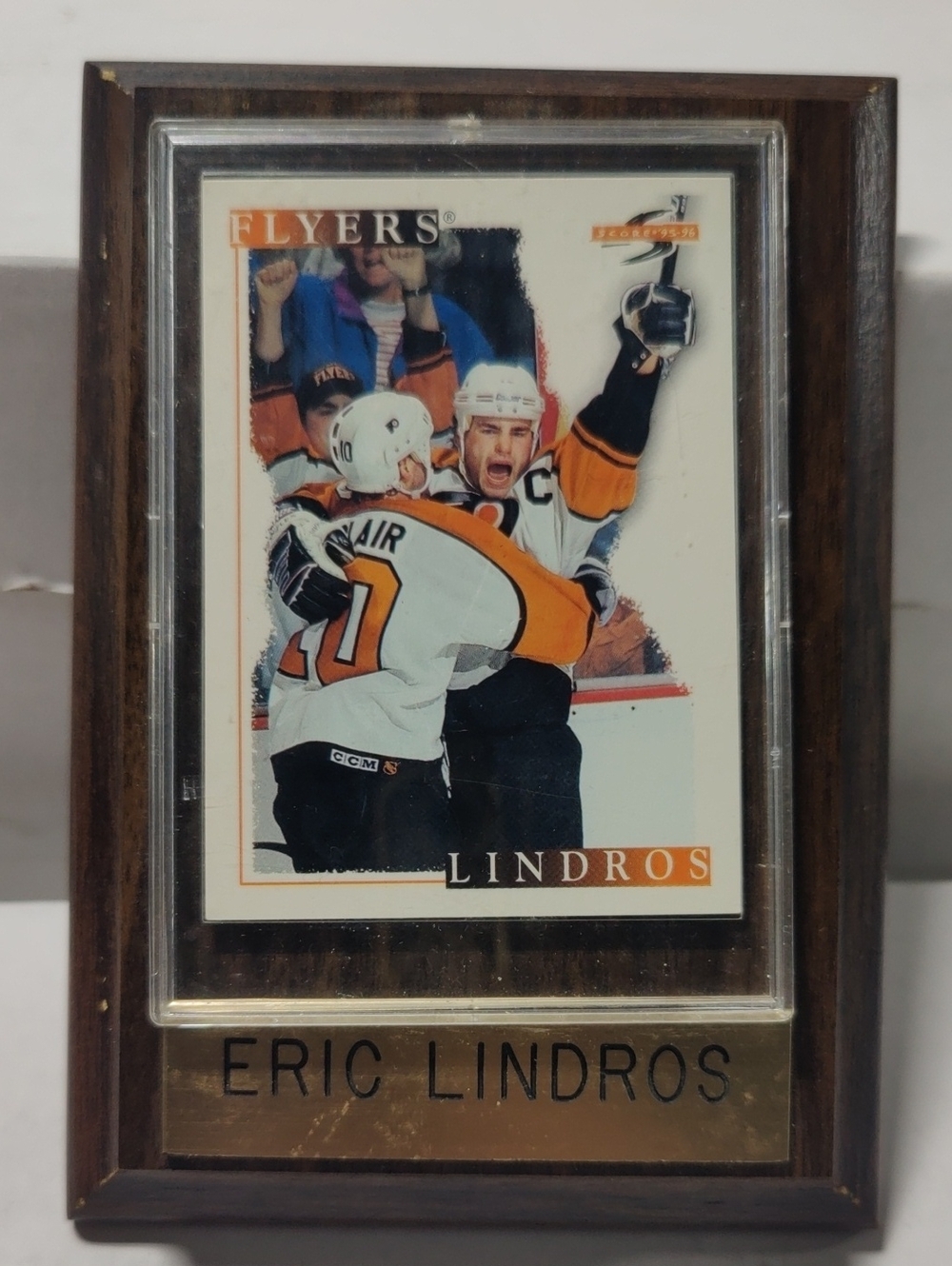 NHL Flyers Eric Lindros Plaque - Black, Orange, White, Gold